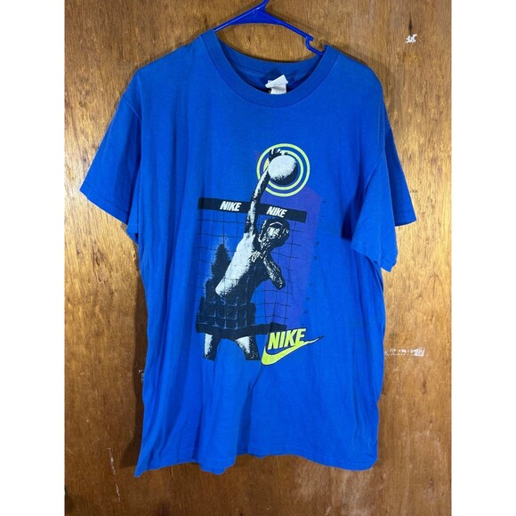 Vintage Nike Volleyball Just Do It Shirt Blue XL USA - Picture 1 of 10